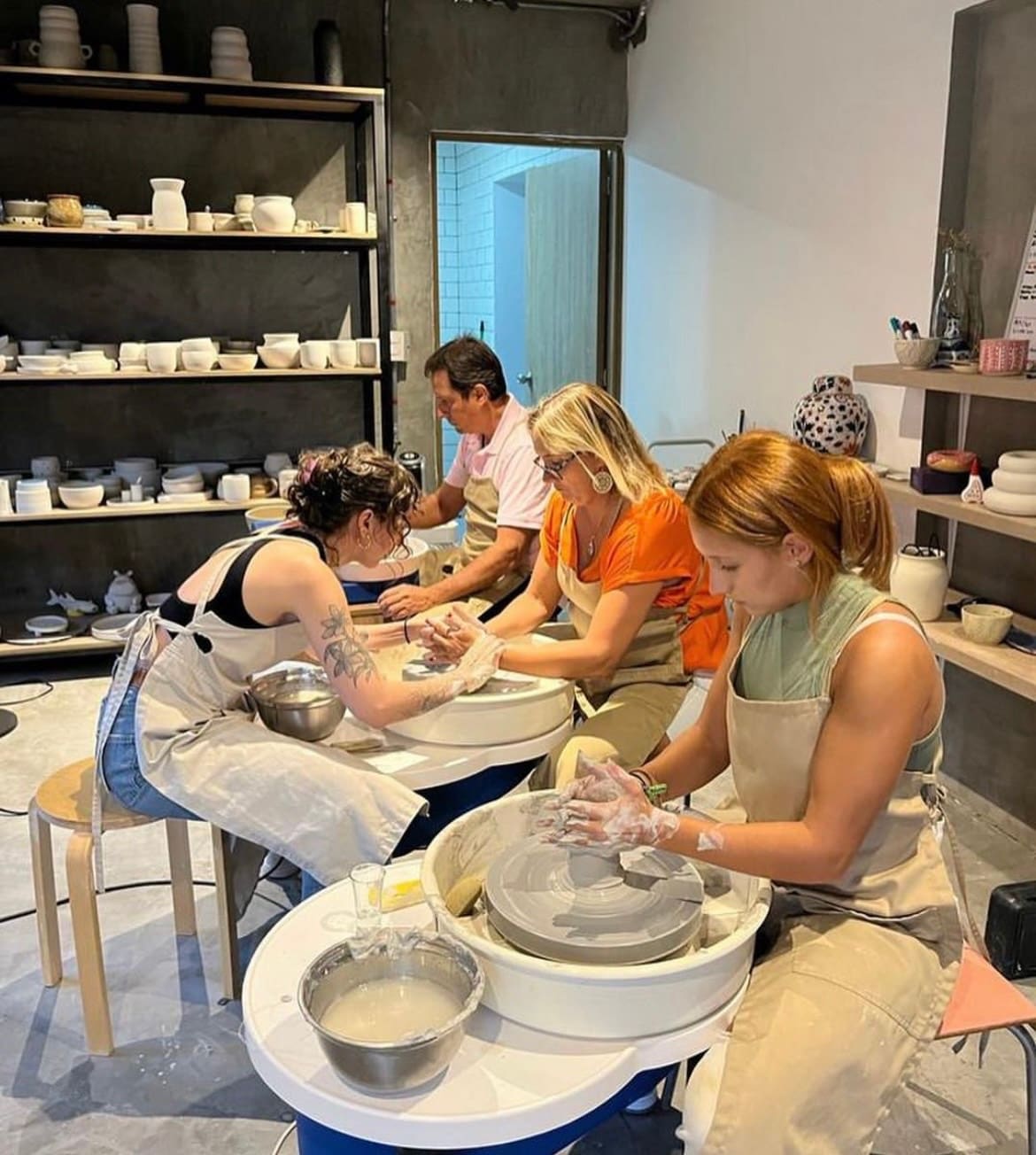 Experiment with the ceramic lathe