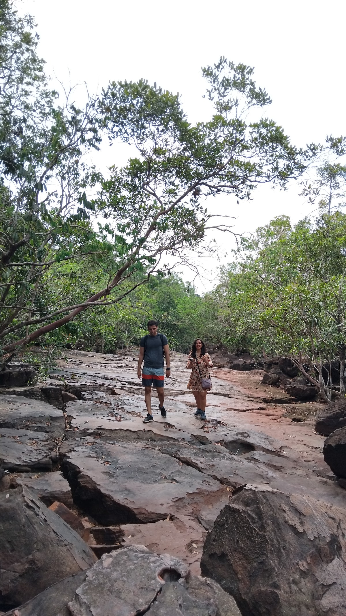 Trekking to Waterfall to Refresh Spirit