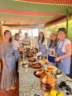 Learn Berber cooking in a garden