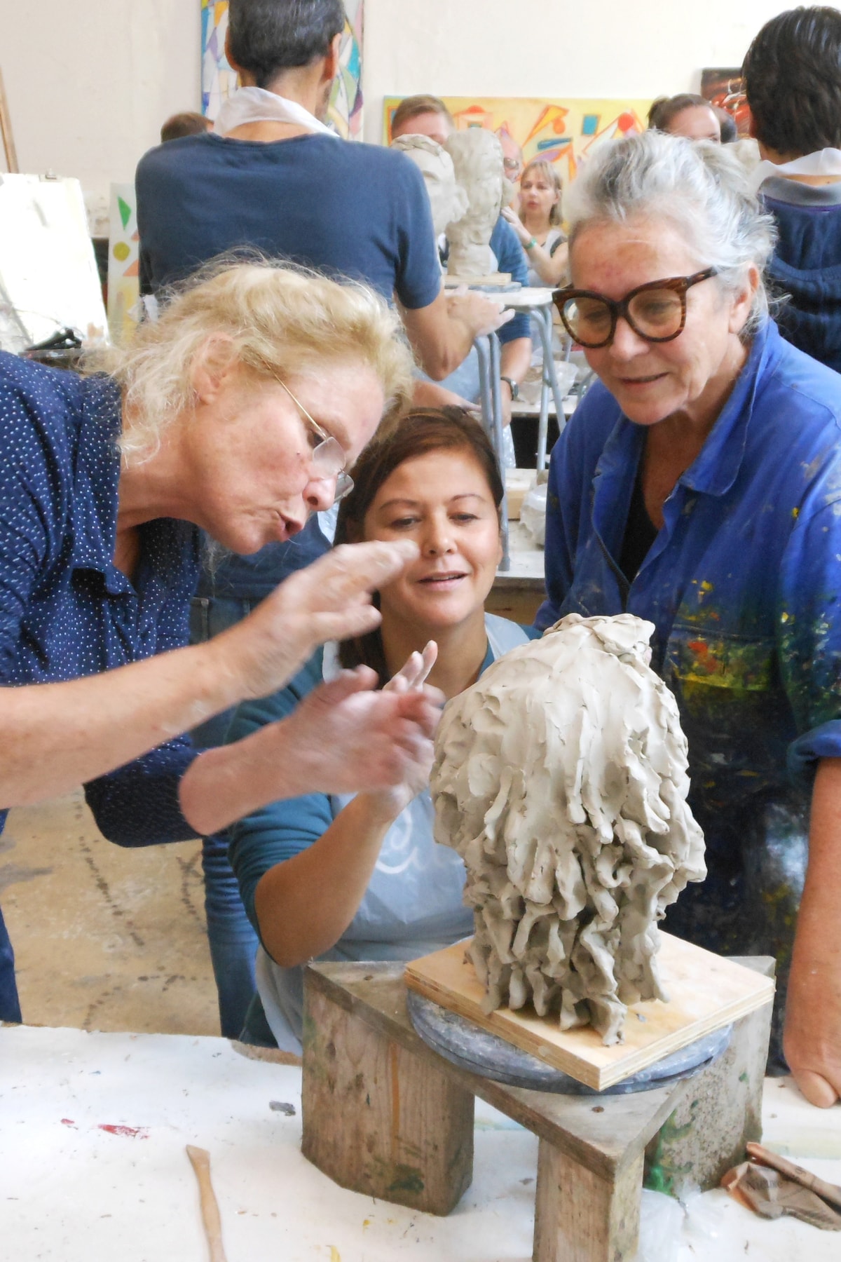 Sculpt each others heads