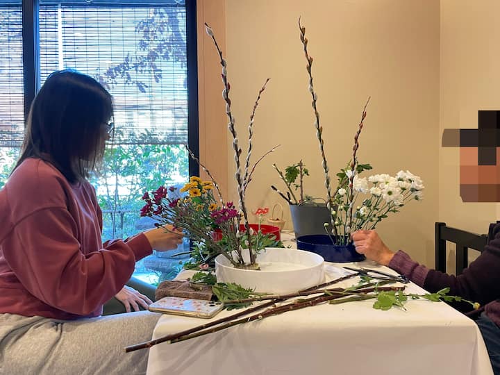 Private Ikebana in Japanese Cafe