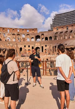 Tour por la arena del Coliseo, el monte Palatino y el Foro
