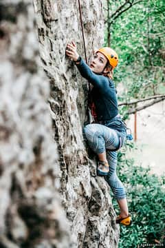 Rock climb with a climbing guide