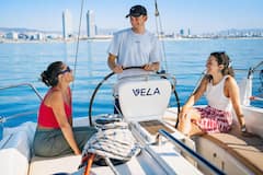 Sunset Sail in Barcelona w/ young & local captain