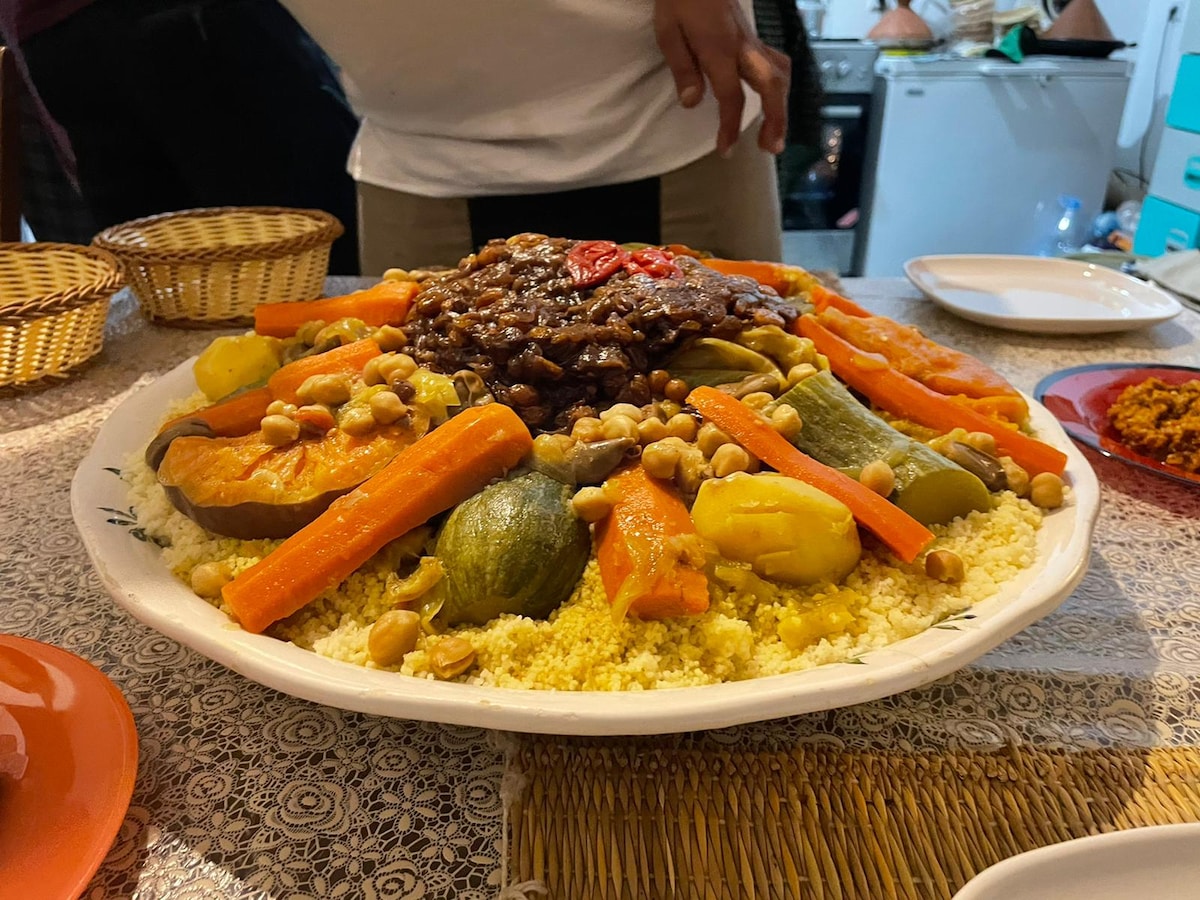 Auténtica comida casera de Fez para compartir
