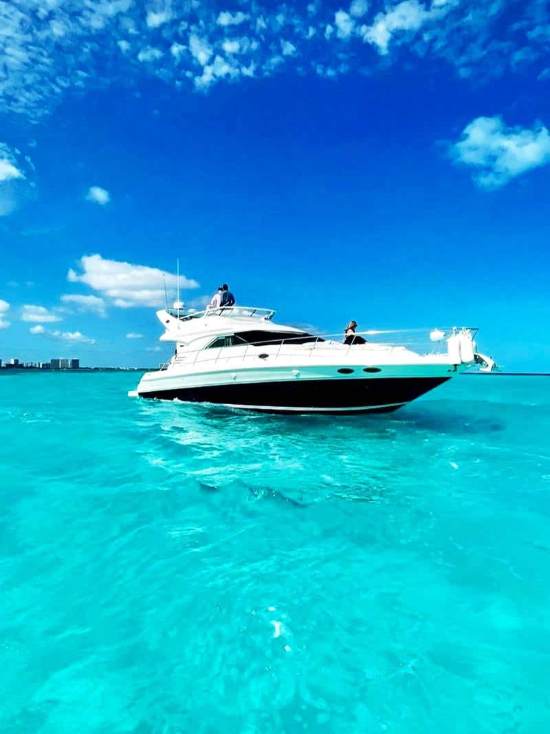 Sail to Isla Mujeres on a luxury yacht