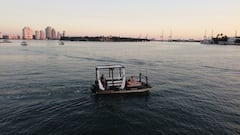 Disfruta del atardecer en una isla flotante privada en Miami