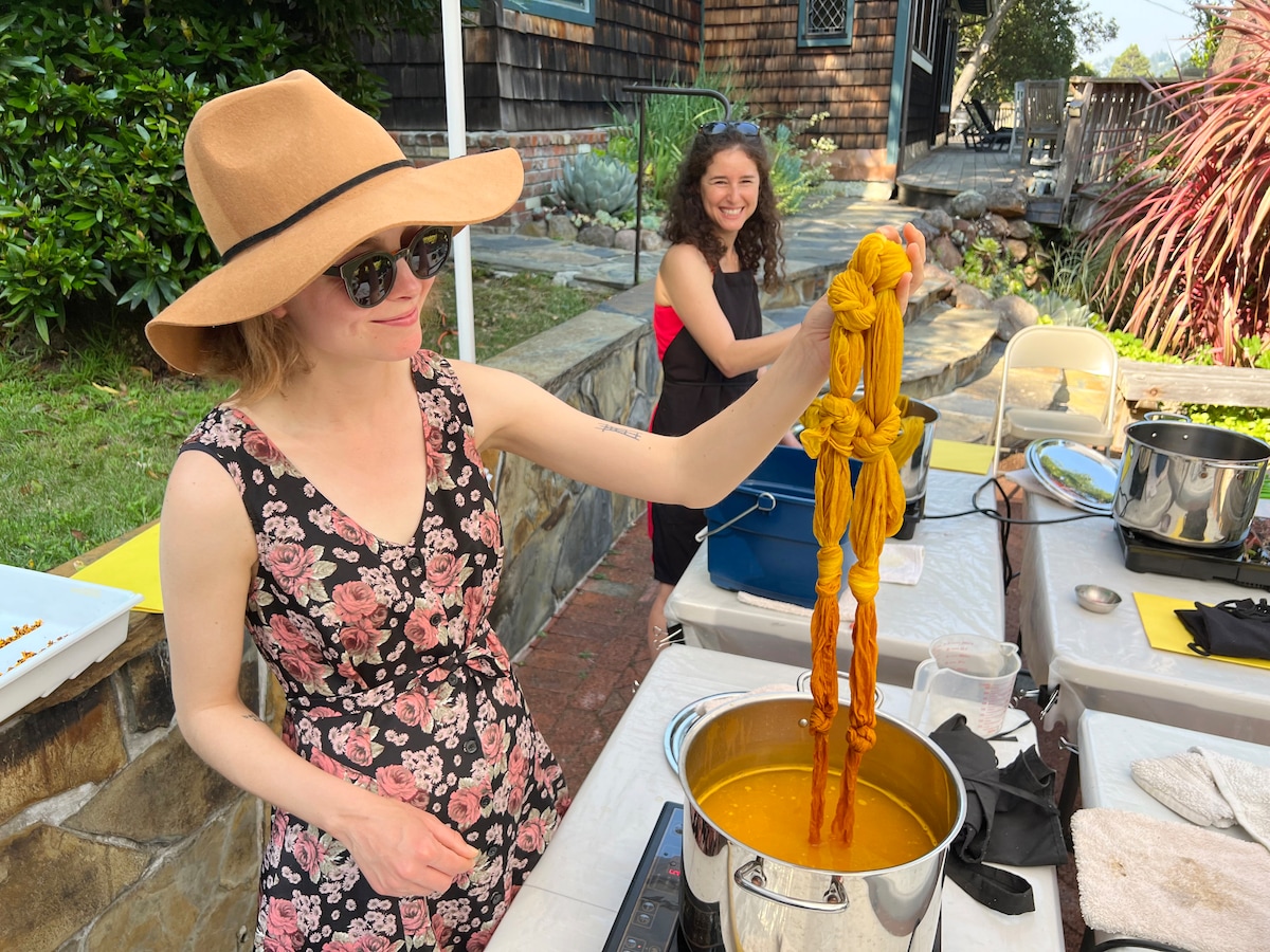 Dye a scarf with California plants