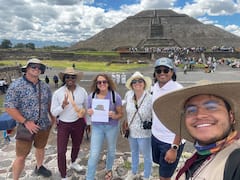 Teotihuacan con un joven arqueólogo