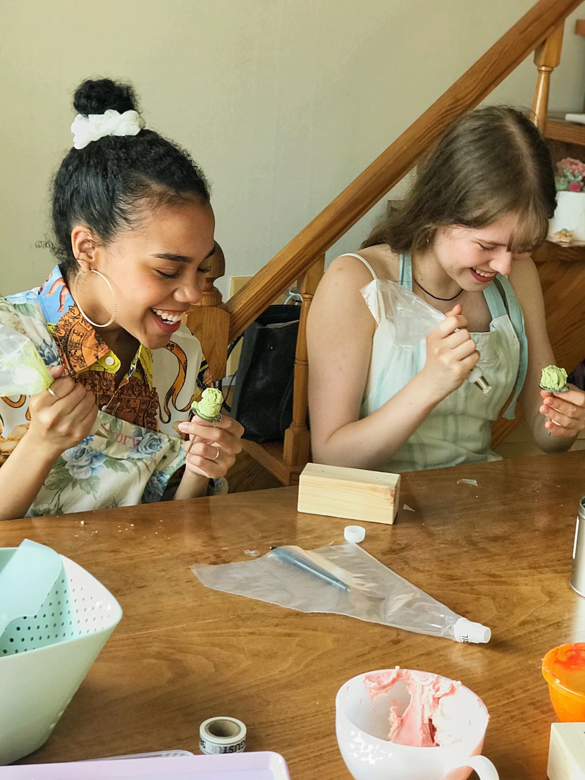 Bake soy flower cake