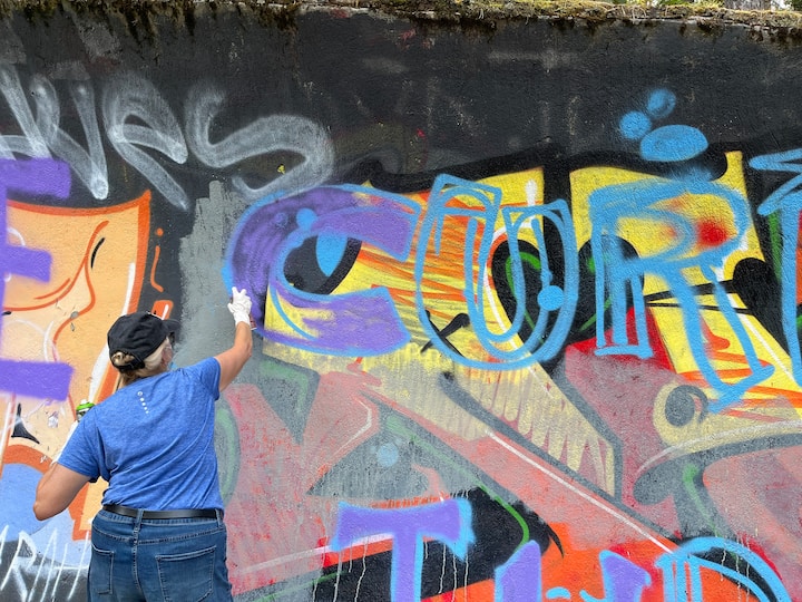 Работилница за графити в Сараево на олимпийска стена за бобслей