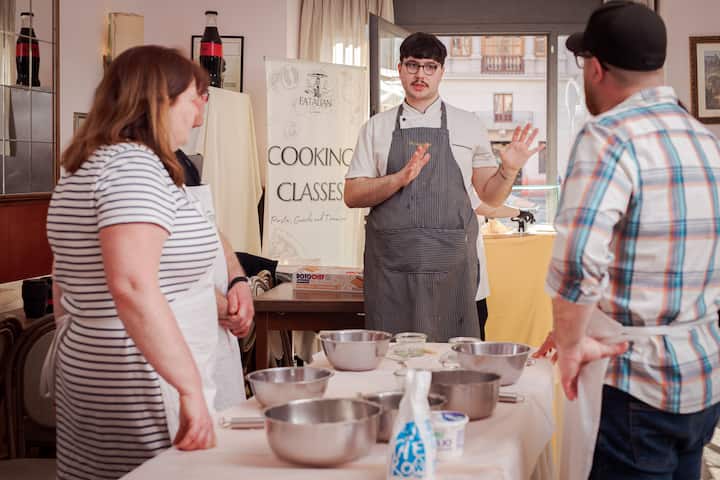 ფეტუჩინის მომზადების გაკვეთილი რომის ცენტრში