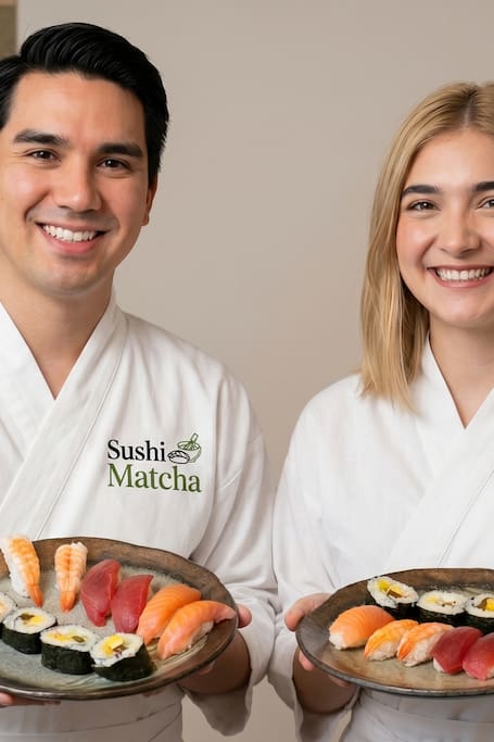 Asakusa Sushi Making:Crack a Sake Barrel & Matcha