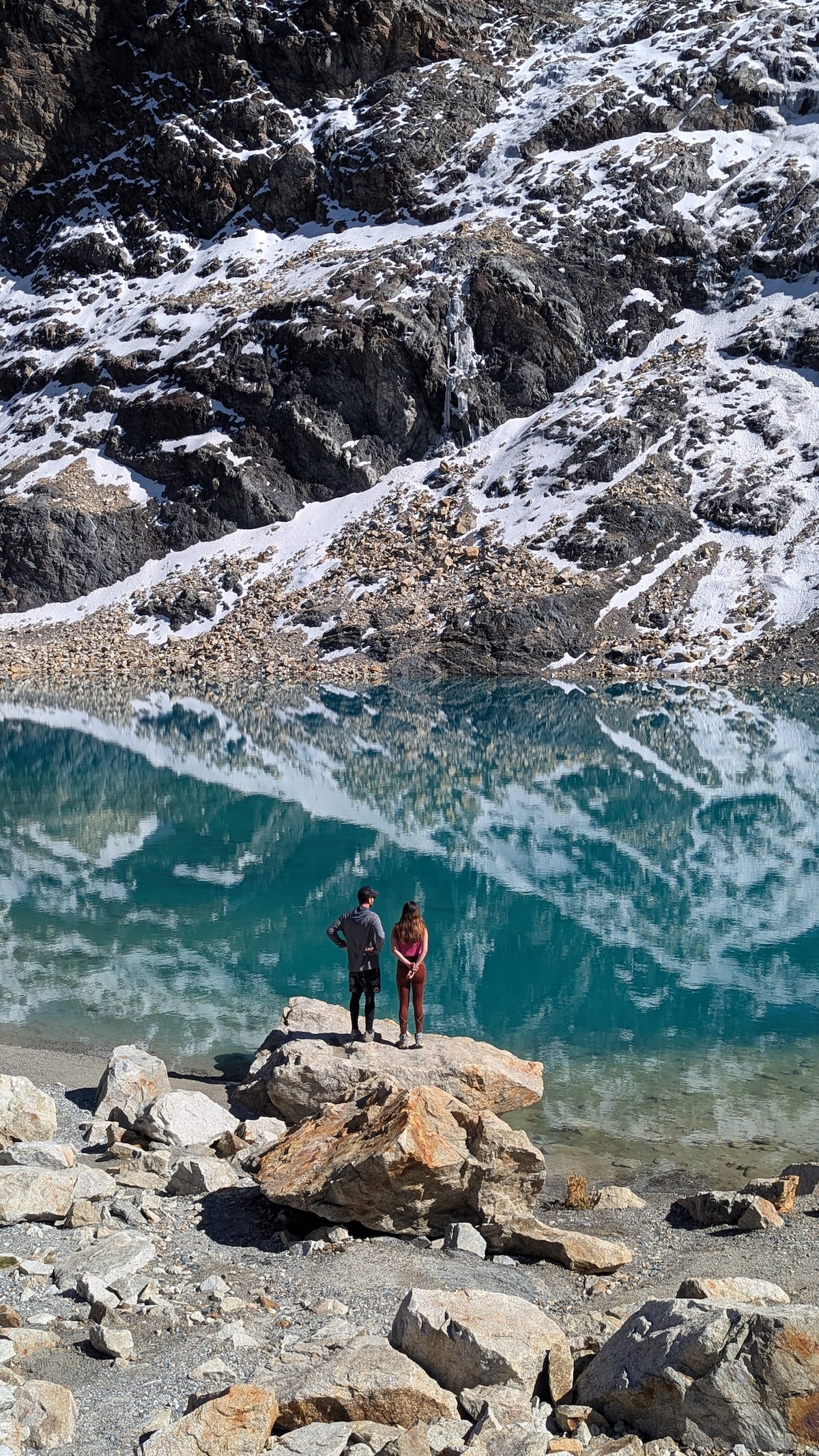 Hiking Charquini and Huayna Potosí lagoons