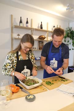 Experiencia de cocina de mariscos y maridaje de vinos en Lagos