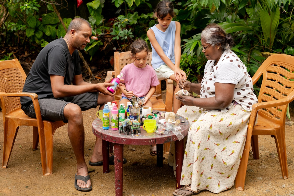 Paint your own wooden elephant