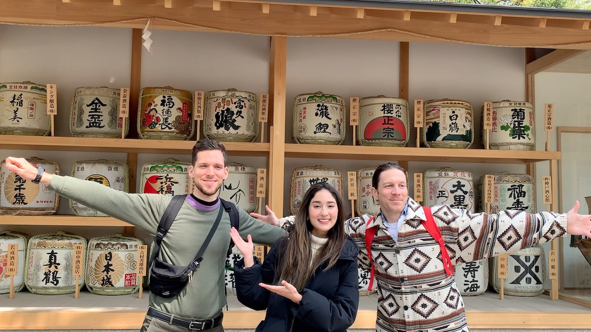 Walk with a sake master, learn about the sake brewery in Kobe, Nadagogo, and toast with local sake