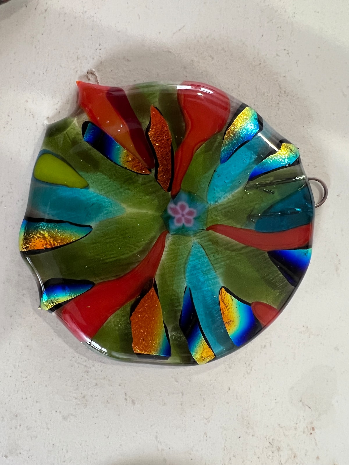 Fused Glass Suncatcher and Pendant