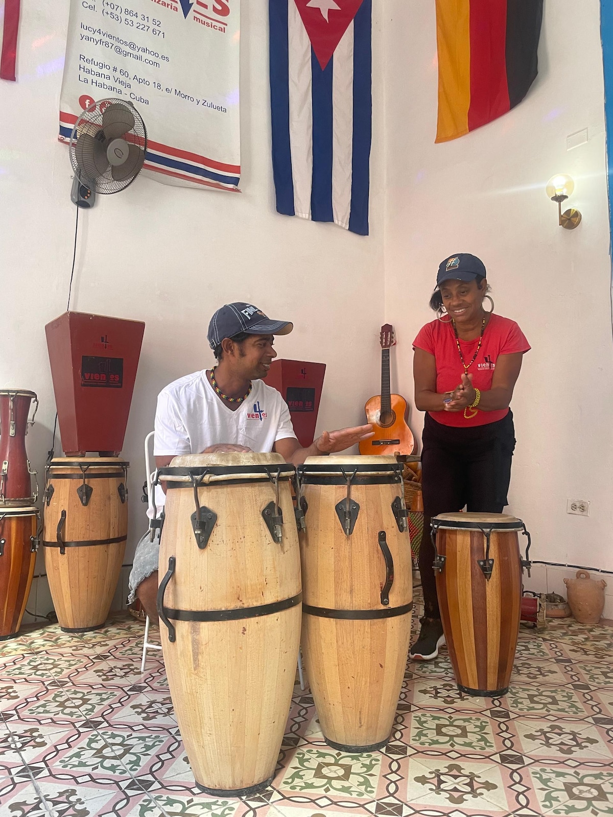Dance class with live music