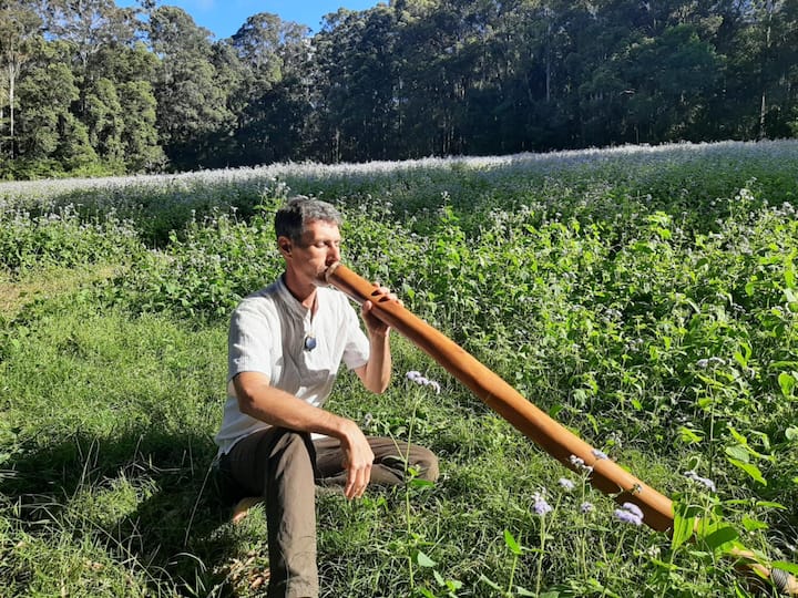 Научете се да свирите на диджериду в австралийската пустош