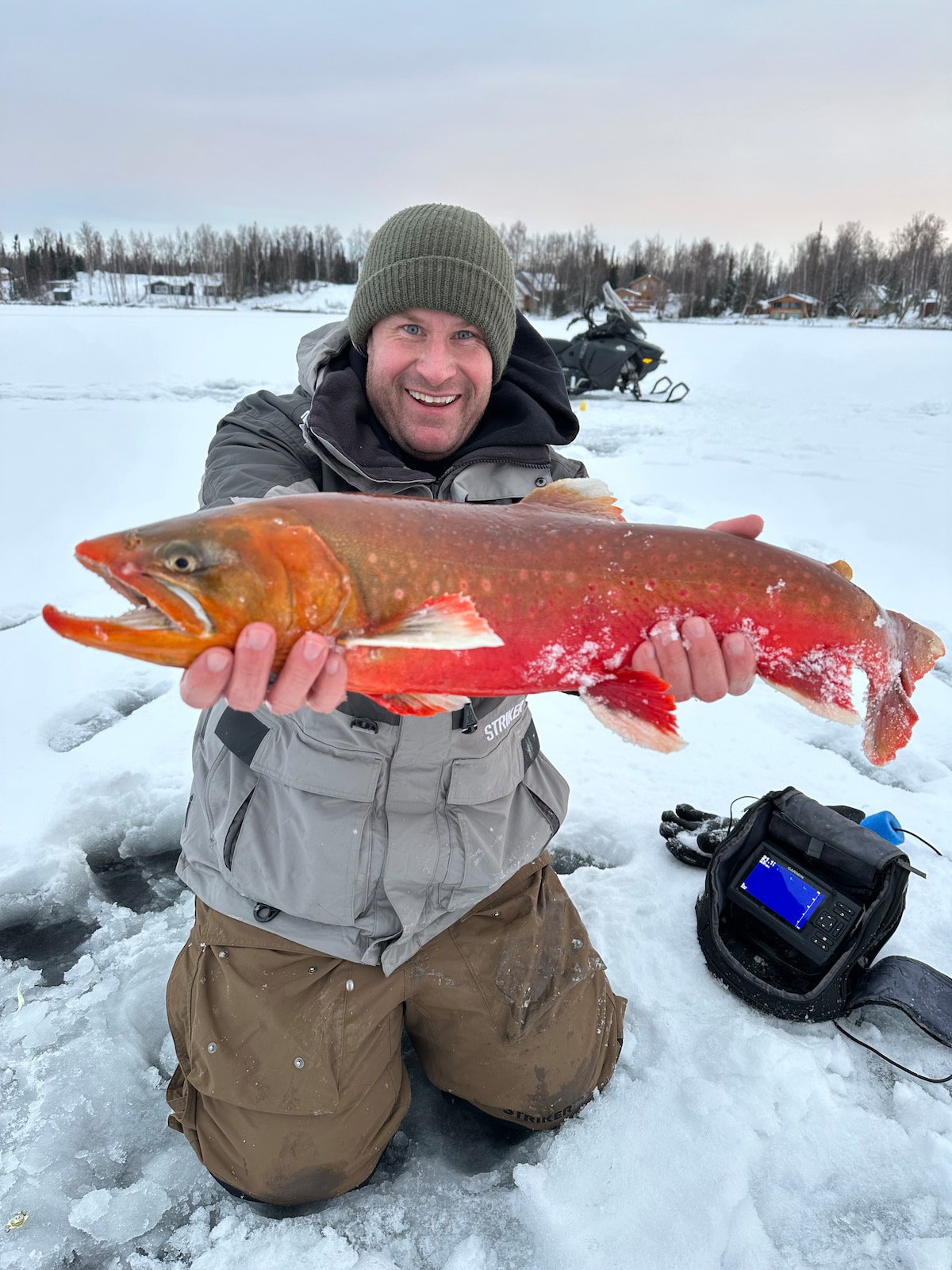 Ice fishing for trophy-class Alaskan fish