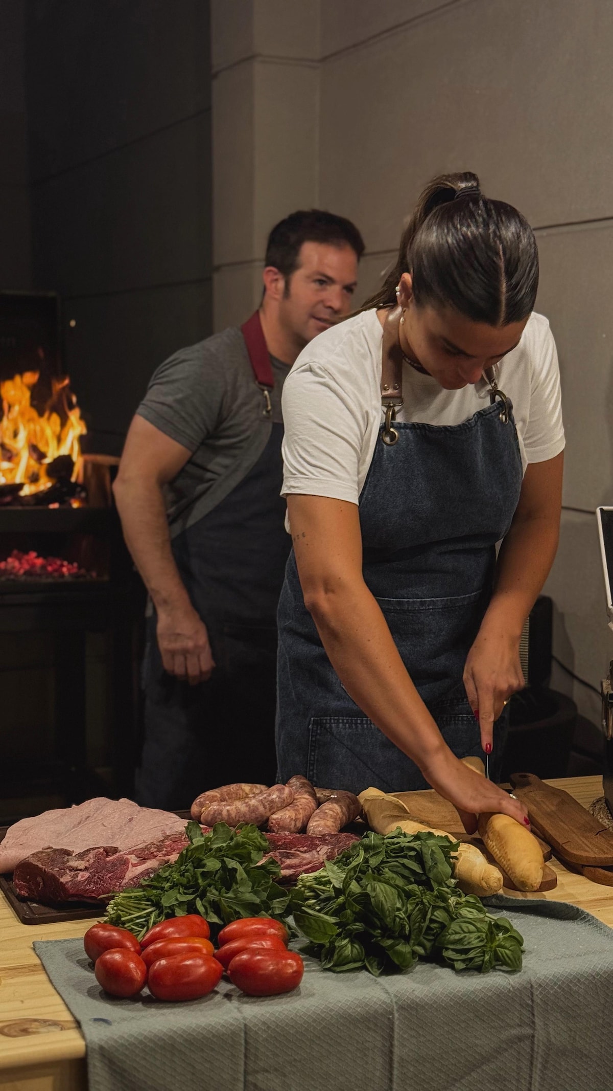 Argentine barbecue at sunset on a private terrace
