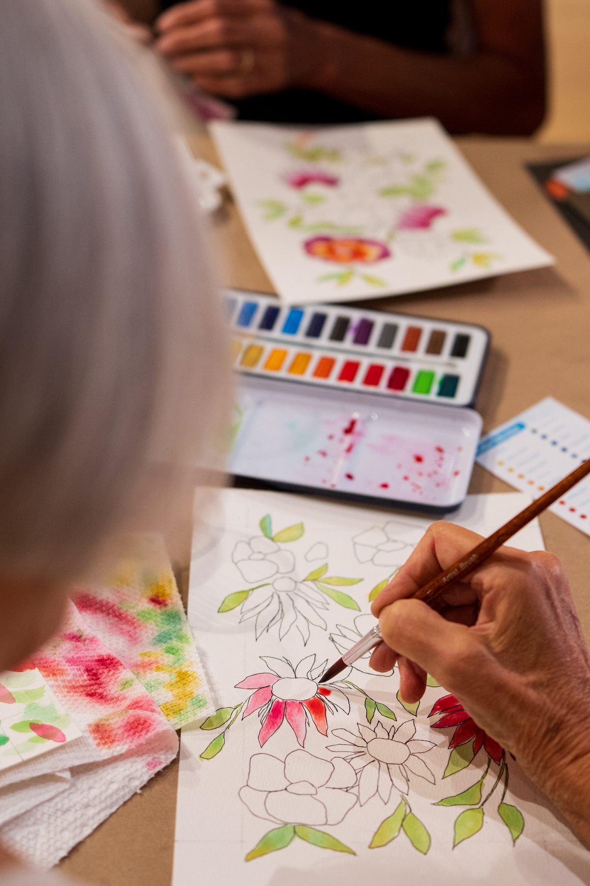 Paint and sip with guidance from a watercolorist