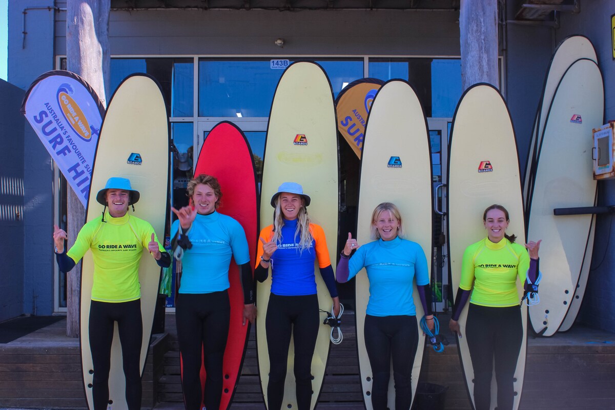 Catch your first wave with surfers