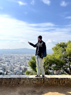 Pasea por Lycabettus con un geógrafo