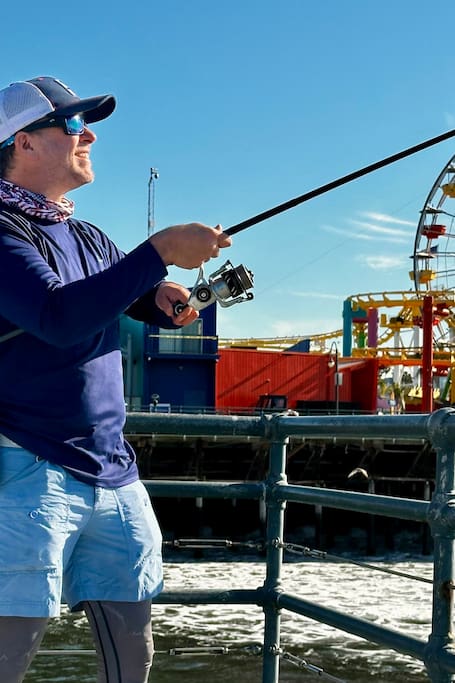 Fish Iconic Santa Monica Pier w/ Team U S A Angler