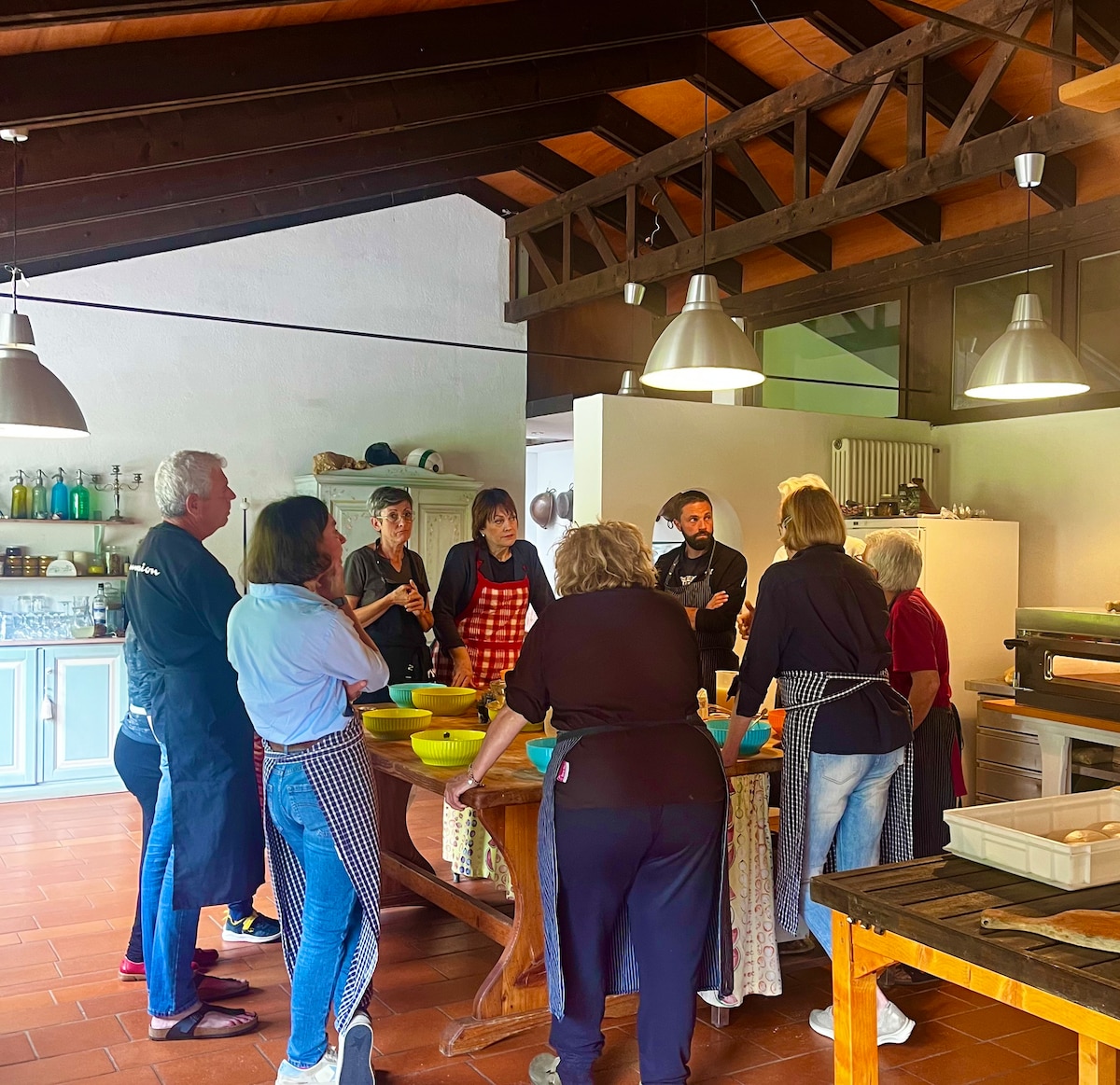 We prepare fresh pasta, ravioli and tagliatelle