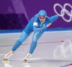 Patinage de vitesse avec l'athlète olympique Francesca Bettrone