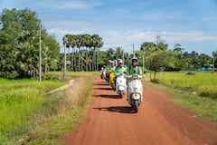 暹粒乡村 Vespa 电动摩托车探险之旅