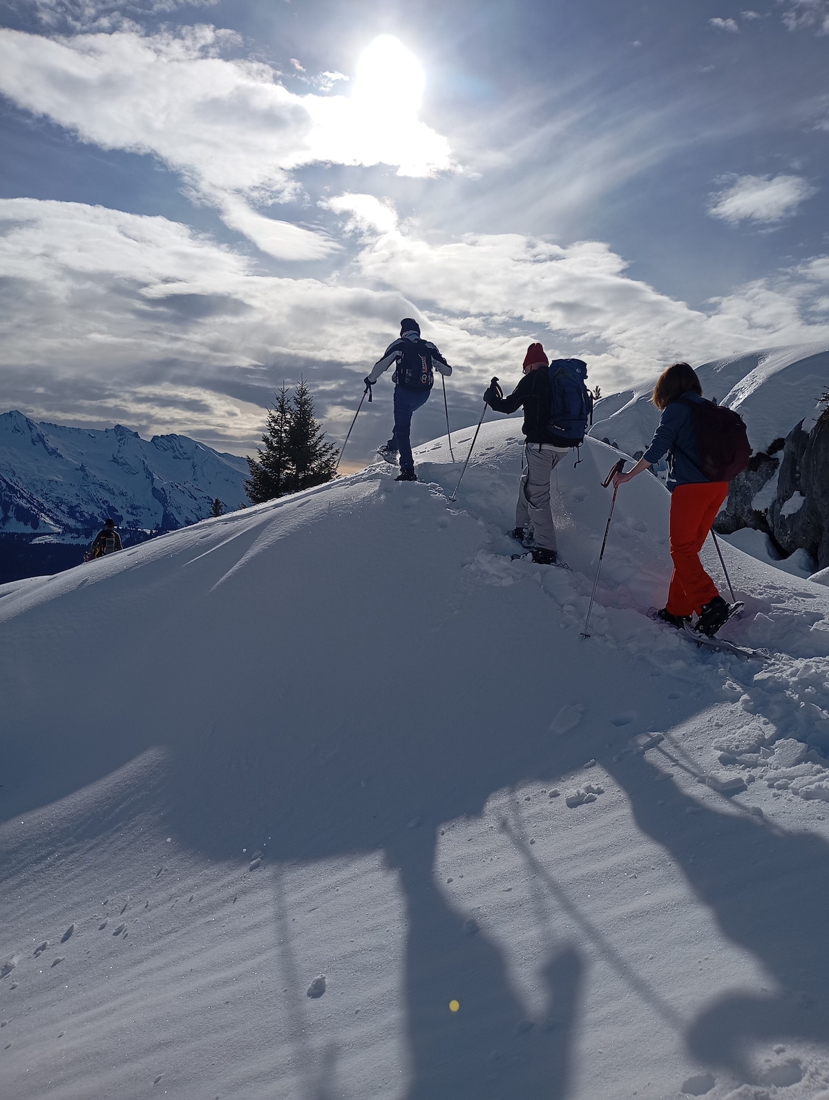 Enjoy a snowshoe hike around Annecy