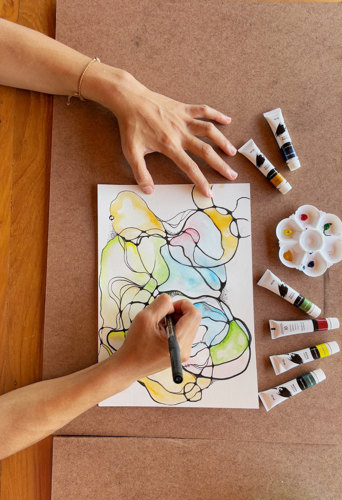 Neurographic lines and sacred Thai art