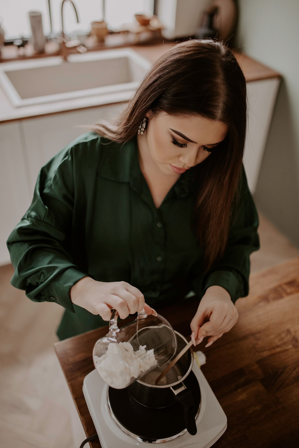 Candle making workshop with custom scent