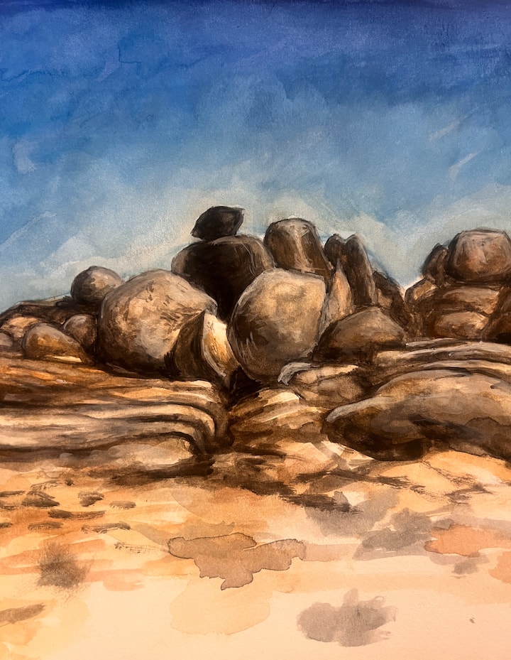 Акварелни картини на открито в Джошуа Трий