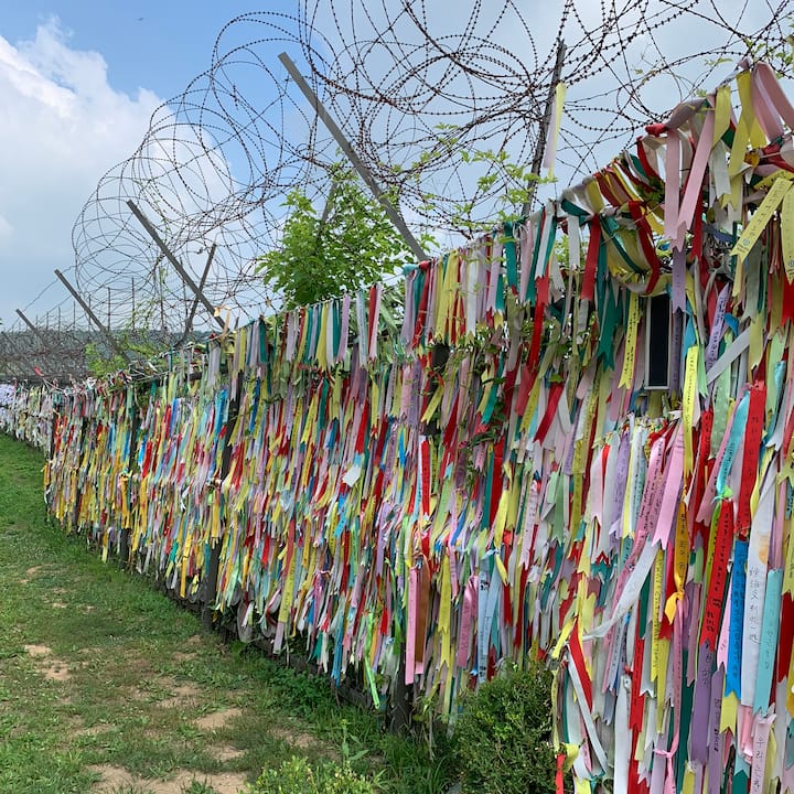 Dmz tour with red suspension bridge