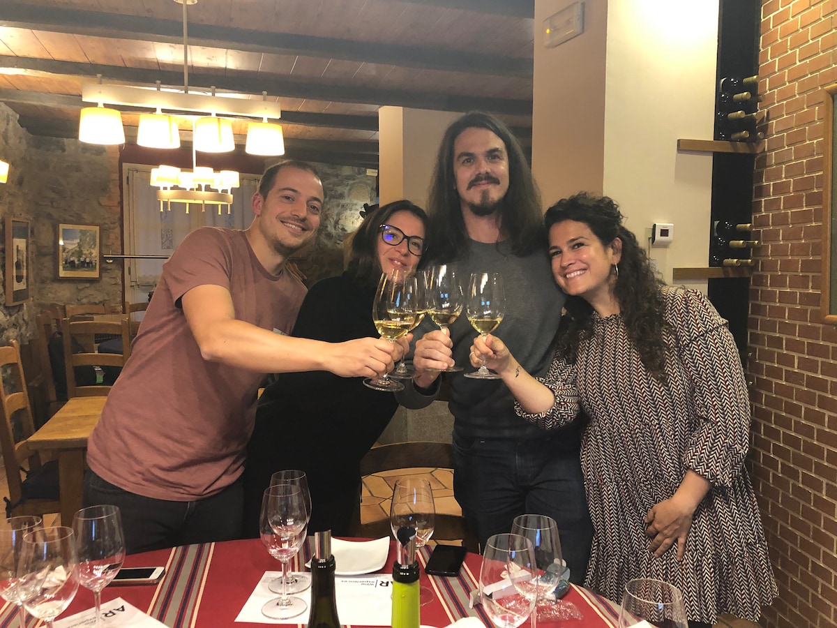 Basque Country wines in a Txoko with a sommelier