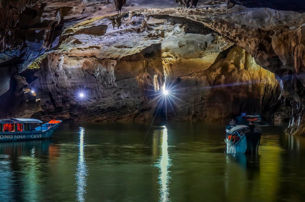 Half a day down the Son River to visit Phong Nha Cave