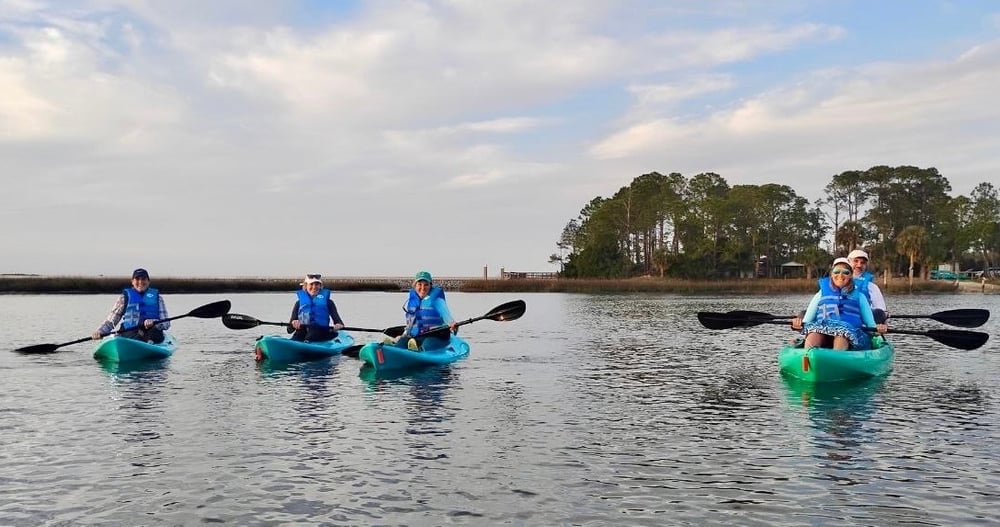 Paddle salt marshes at Amelia and Talbot Islands
