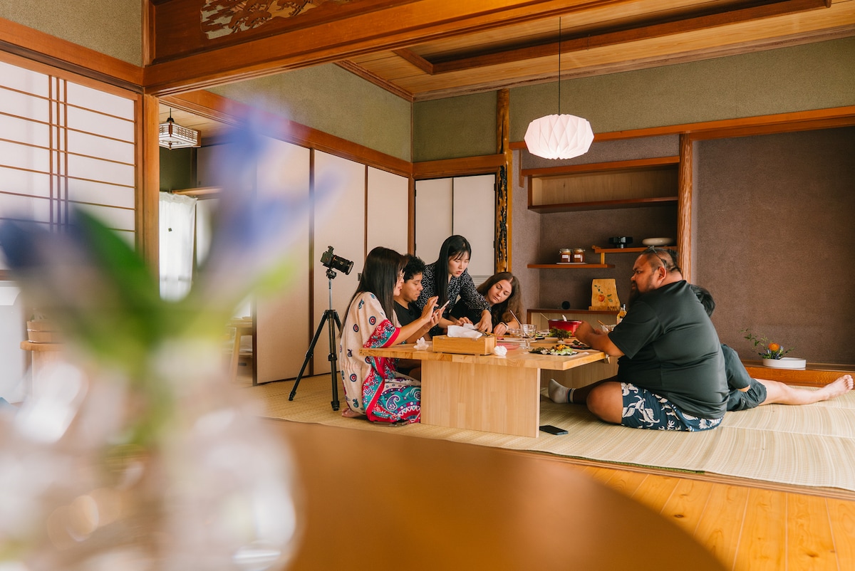 Make Fukure Mochi, a local Goto Island sweet, in a 50-year-old house