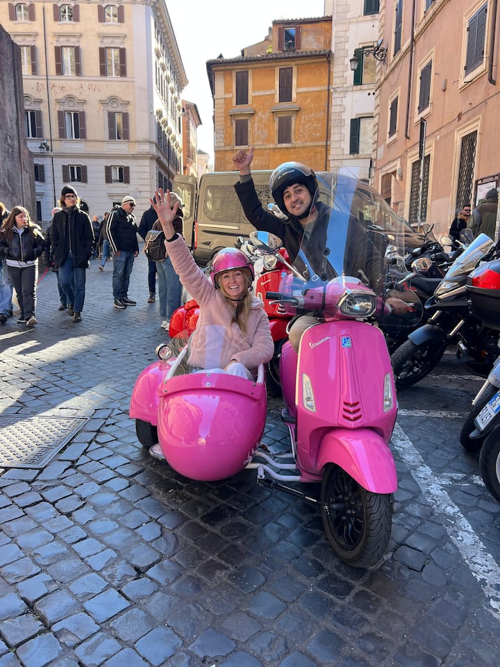 Tour en sidecar Vespa en Roma: experiencia de 90 minutos