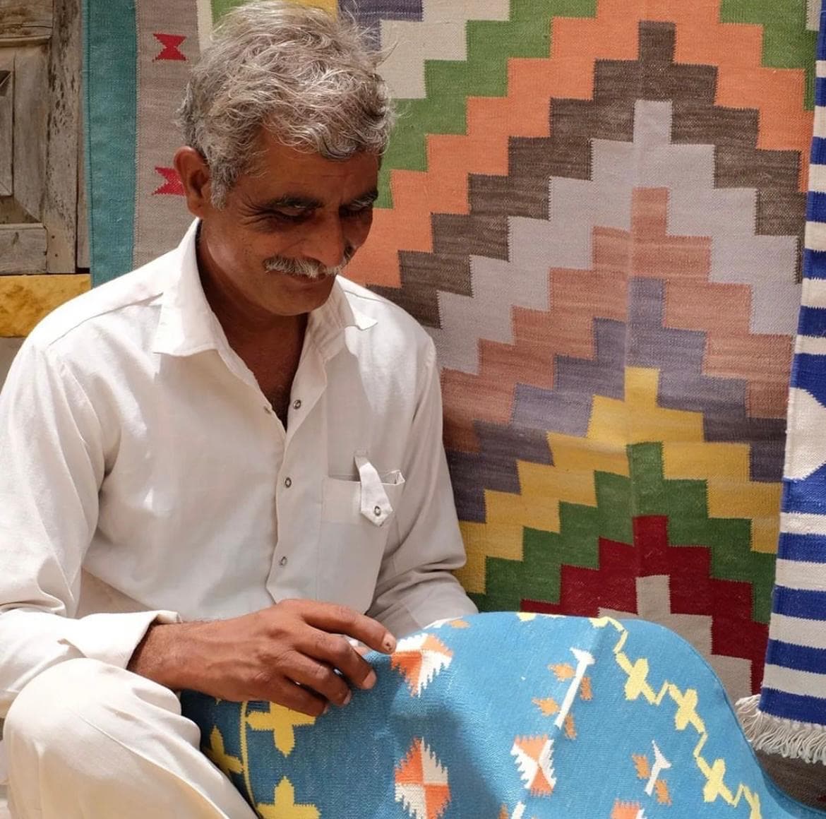 Handcraft rugs with master weavers