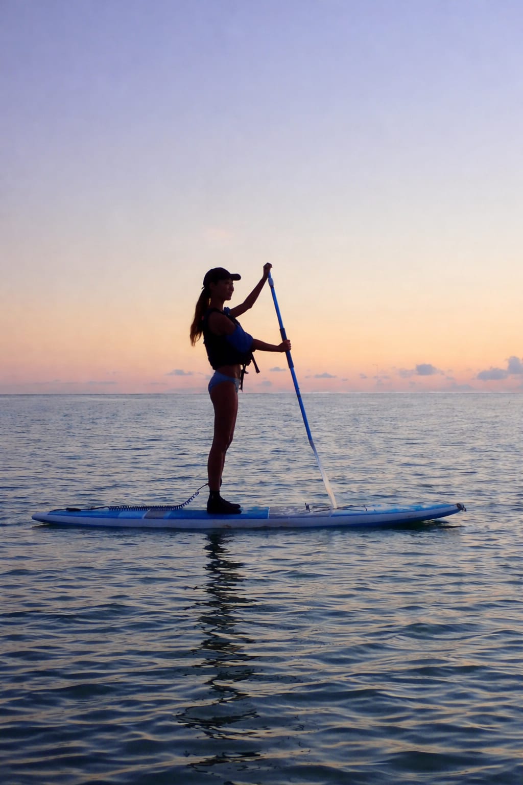 Sunrise or sunset Sup at hidden beach