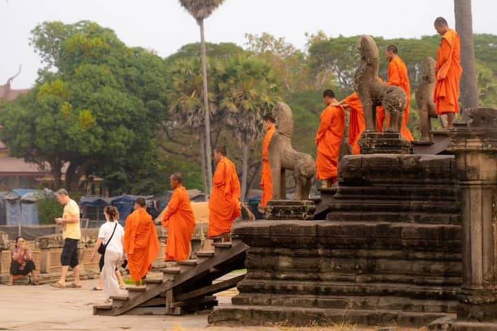 अंगकोर वाट आणि ता प्रोहम गोल्डन अवर आफ्टरनून टूर
