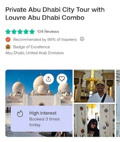 Tour privado por Abu Dabi con combo del Louvre
