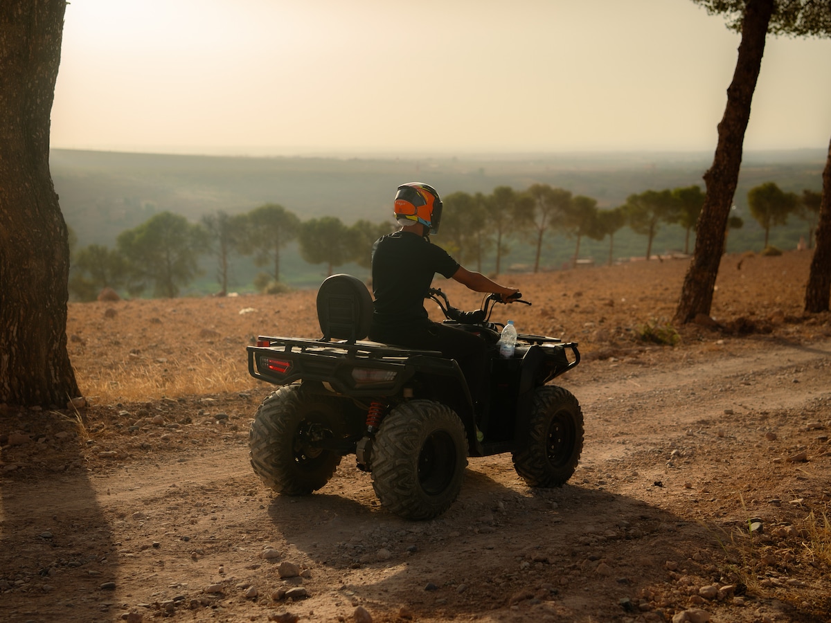 Quad adventure with Atlas mountain views