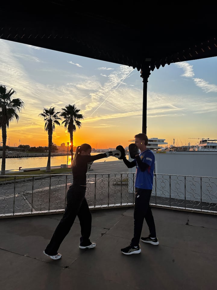 Boks në marinën e Valencias