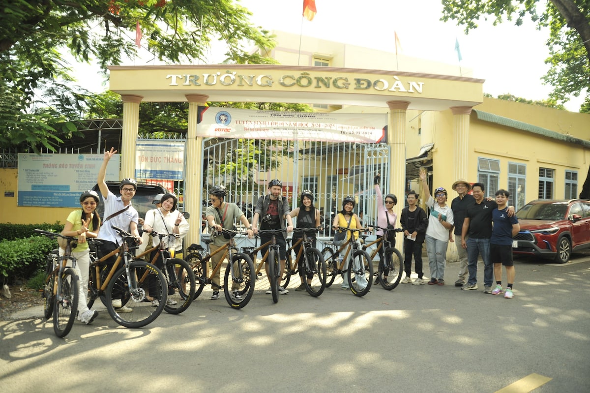Bamboo Bike Tour with a Film Camera in Countryside